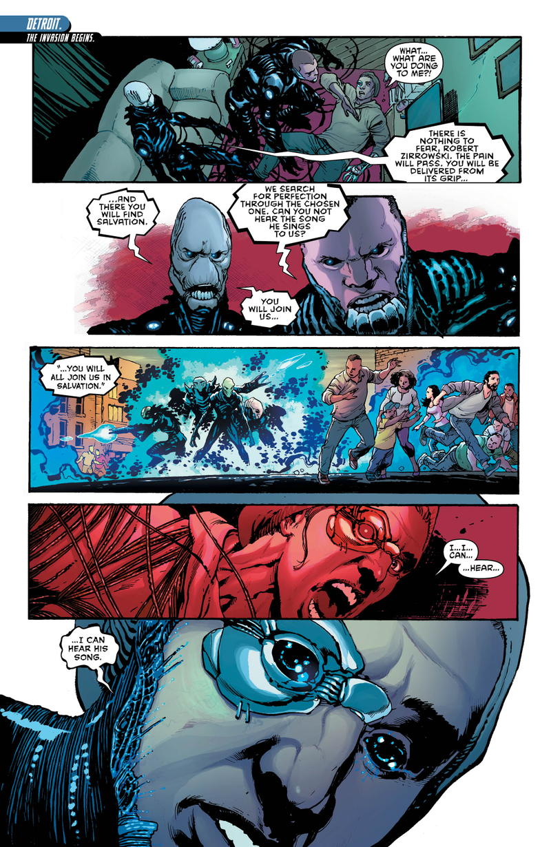 Illustration for article titled Exclusive DC preview: Vic Stone fights to save Detroit in Cyborg #3